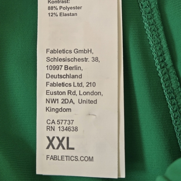 NWT Fabletics The One Short Ventilated 7in Mens Size XXL Verde Green Color - Picture 16 of 16
